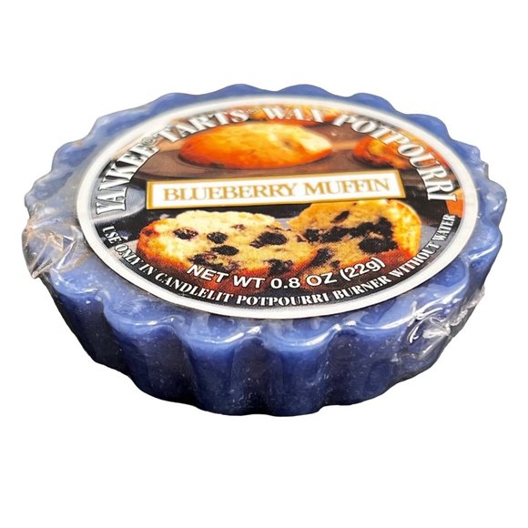 Yankee Candle Blueberry Muffin Wax Potpourri Tart Melt Blue NIP